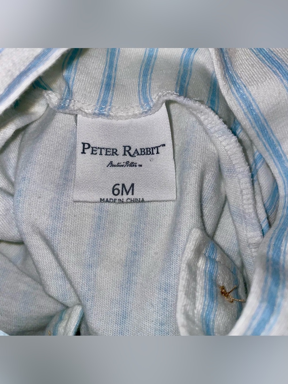 Kids Blue Stripe Peter Rabbit Overalls - Picture 3 of 8